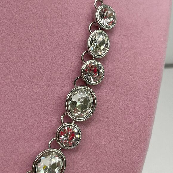 Necklace Rhinestones Women’s Jewelry Silver #588 - Picture 7 of 10